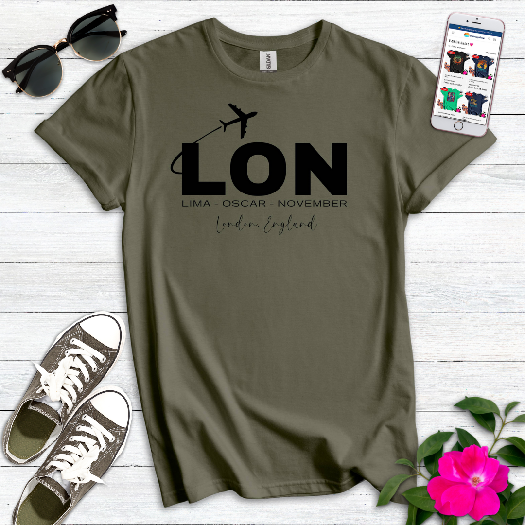 LON London Area Airport Radio Alphabet T-Shirt