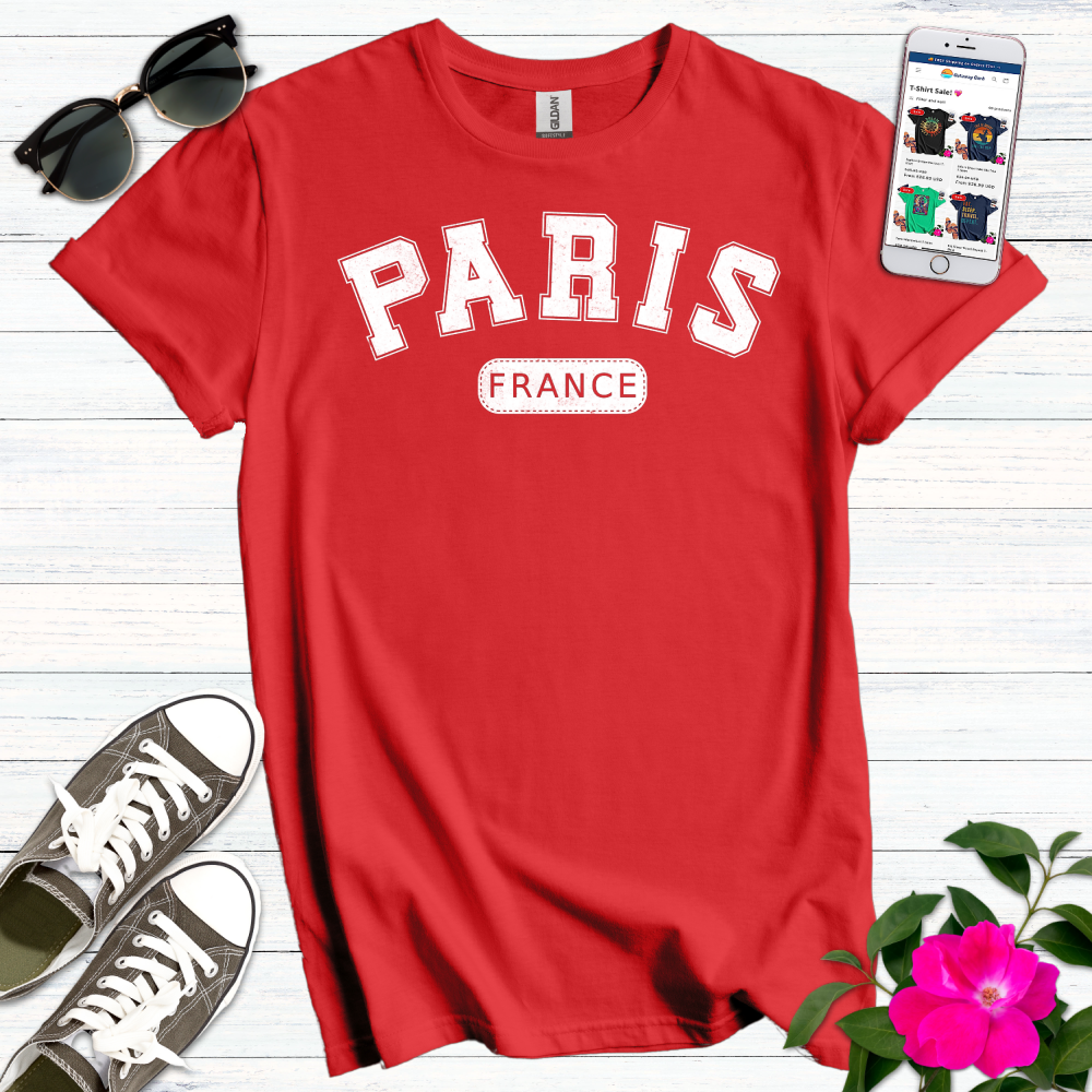 Paris France Varsity T-Shirt