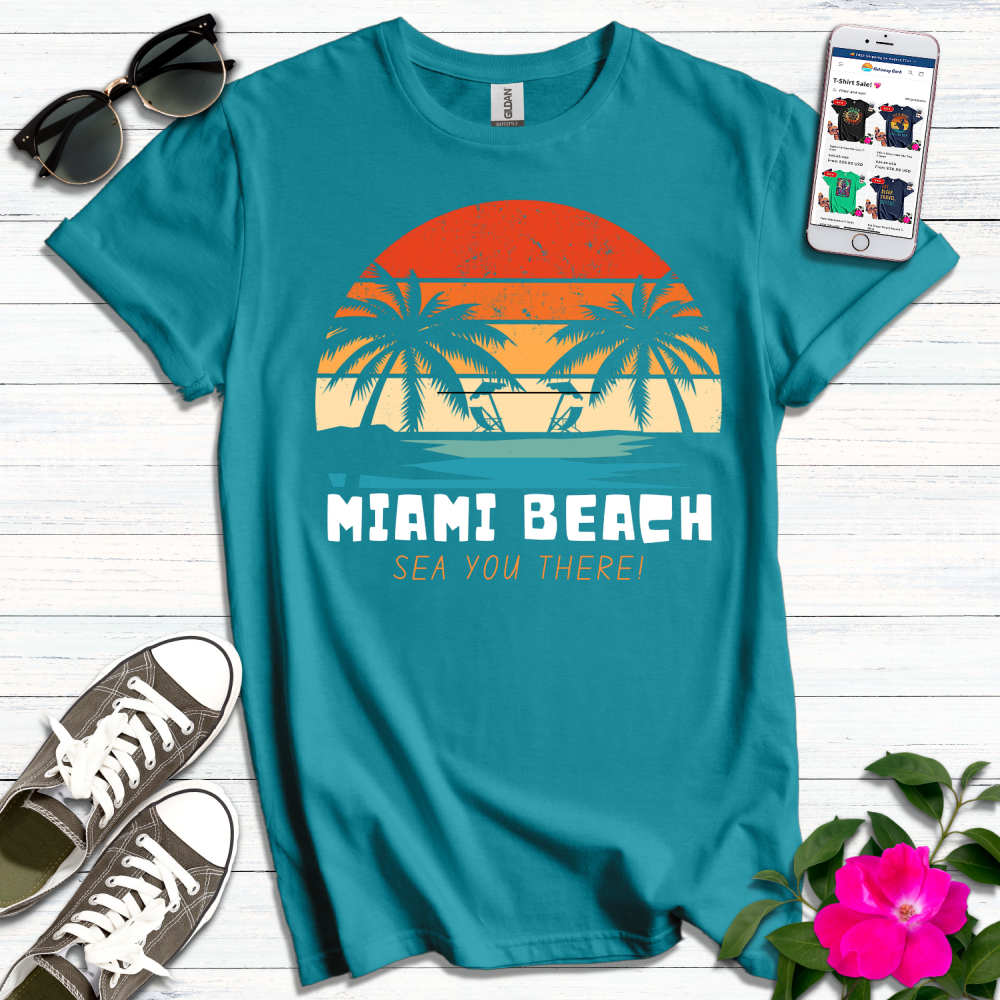 Miami Beach Sea You There T-Shirt