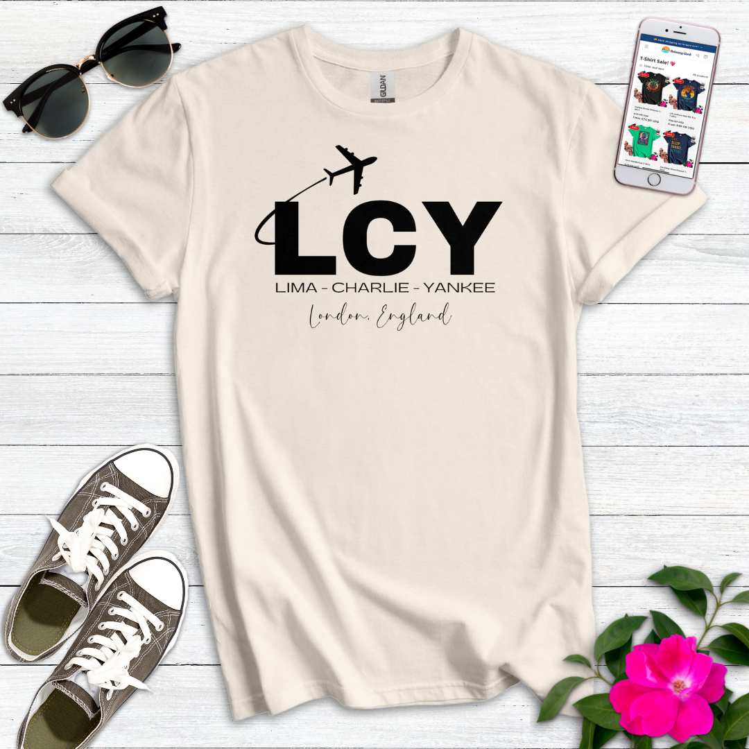 LCY: Lima-Charlie-Yankee - London City Airport T-Shirt