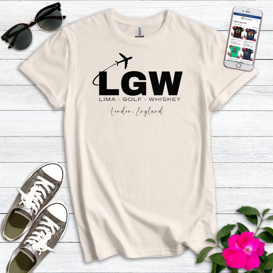 LGW Gatwick London City Airport Radio Alphabet T-Shirt