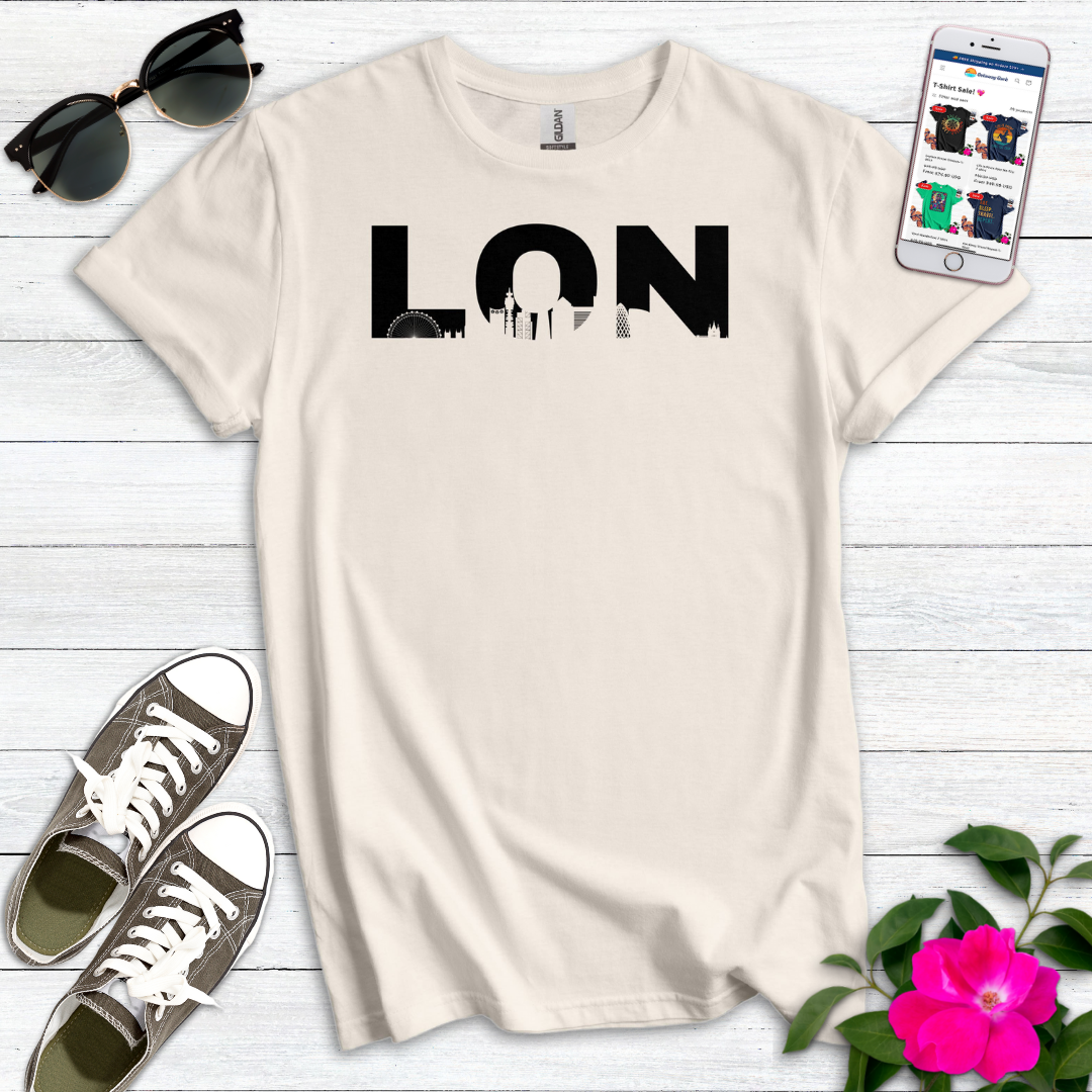 LON London Area Airport Skyline T-Shirt