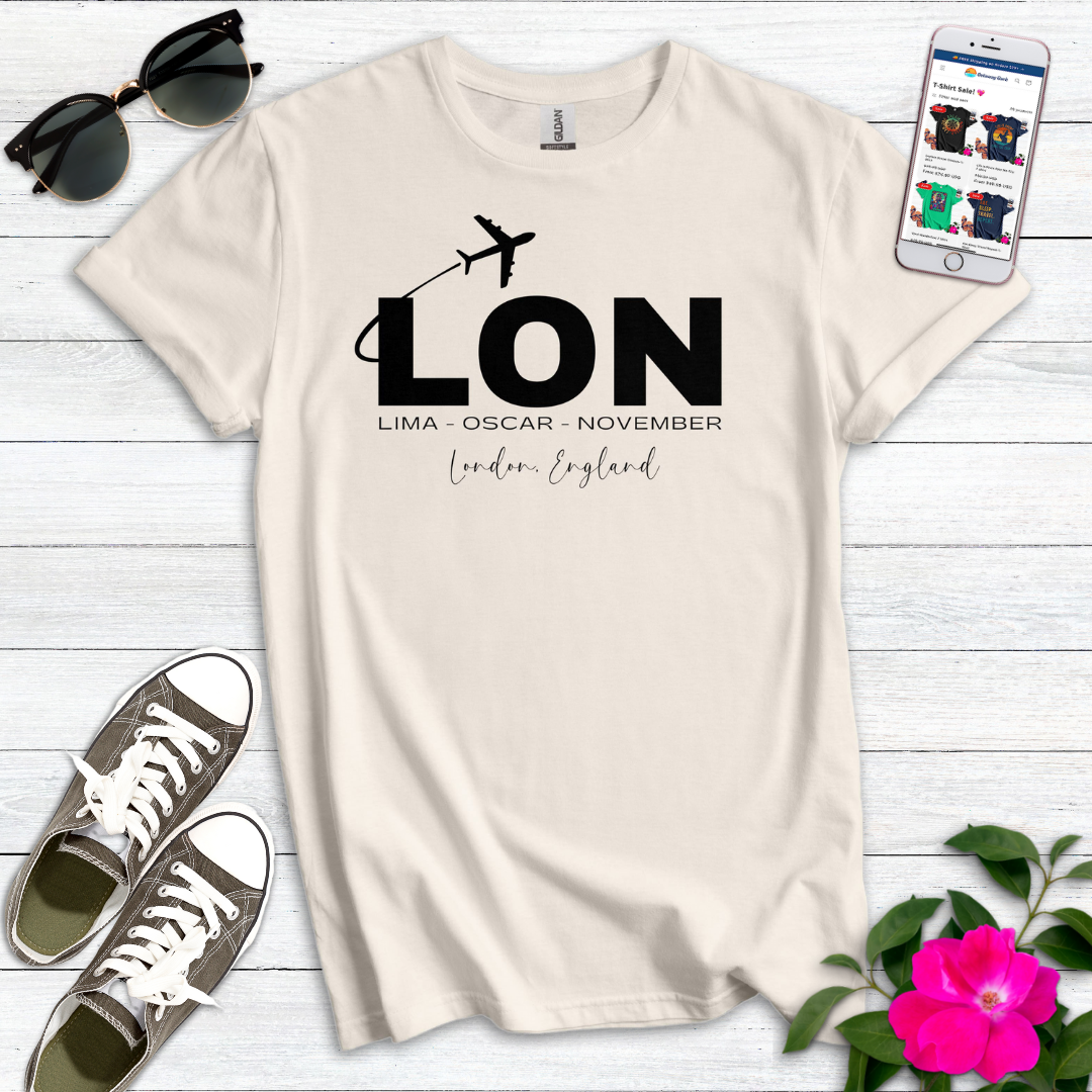 LON London Area Airport Radio Alphabet T-Shirt