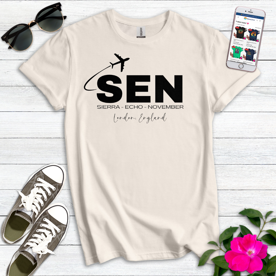 SEN Southend London City Airport Radio Alphabet T-Shirt