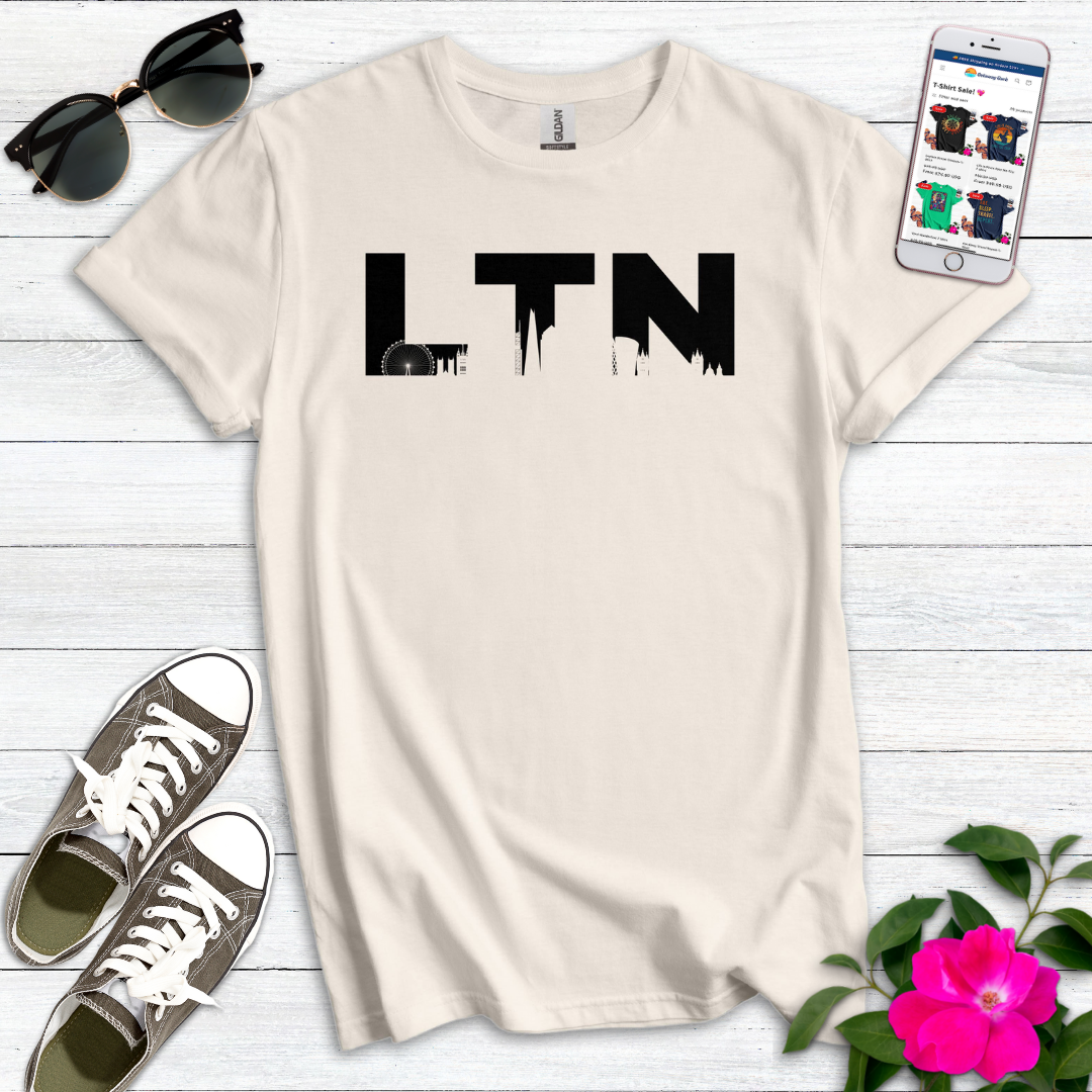 LTN Luton Airport London Skyline T-Shirt