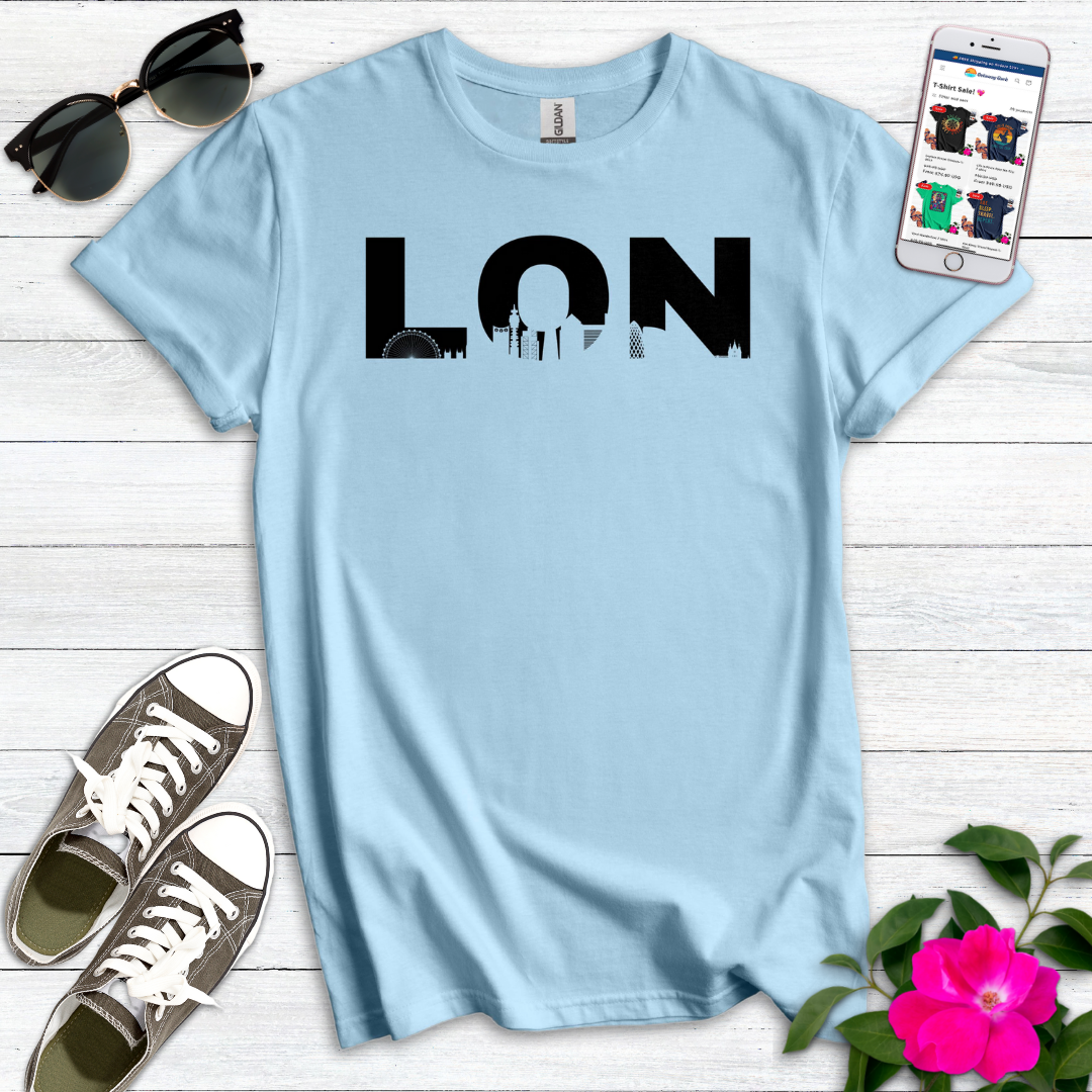 LON London Area Airport Skyline T-Shirt