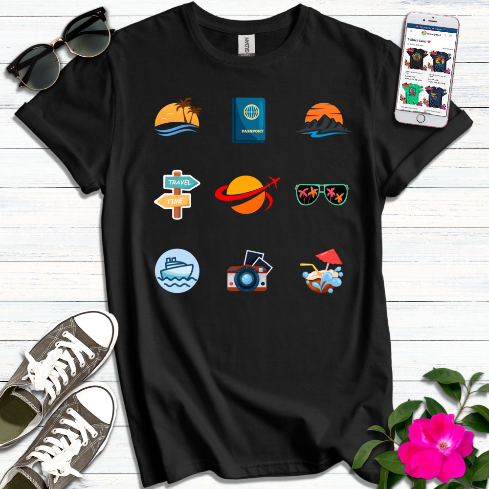 Travel Icons T-Shirt