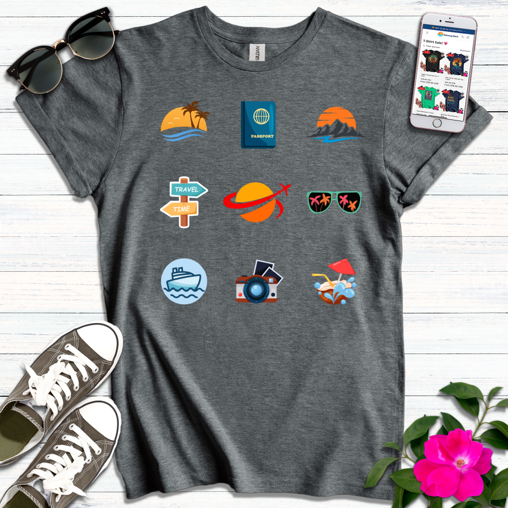 Travel Icons T-Shirt