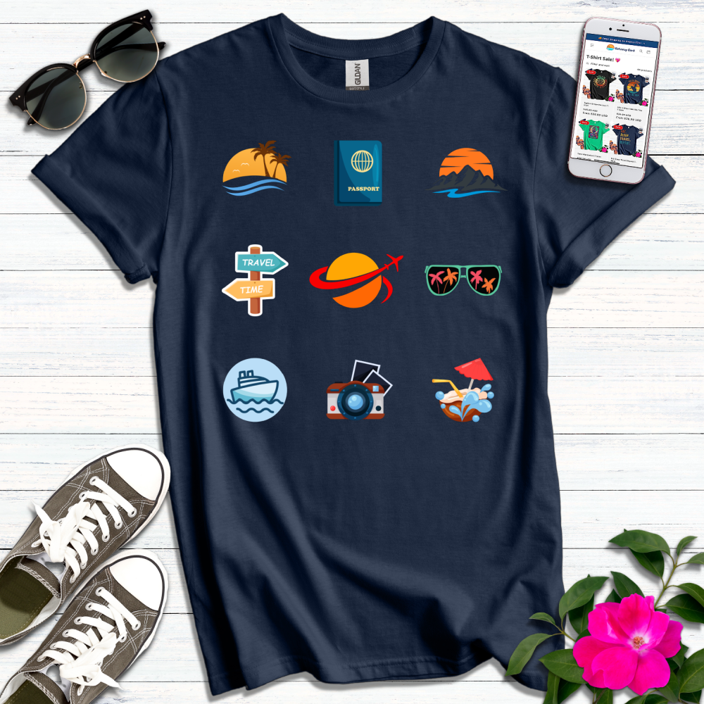 Travel Icons T-Shirt