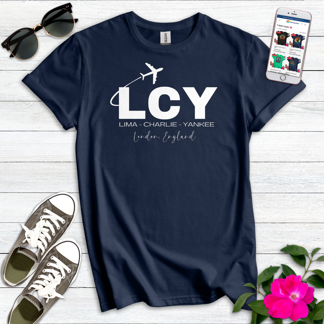 LCY: Lima-Charlie-Yankee - London City Airport T-Shirt