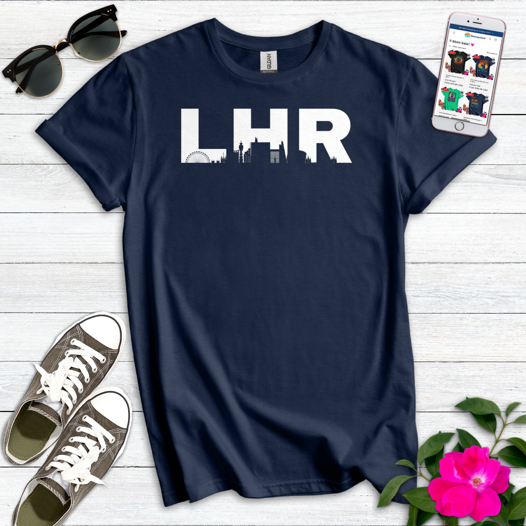 LHR London Heathrow Airport Skyline T-Shirt