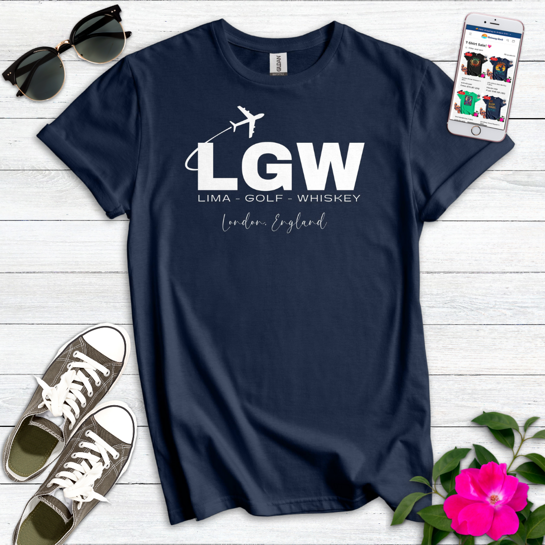 LGW Gatwick London City Airport Radio Alphabet T-Shirt