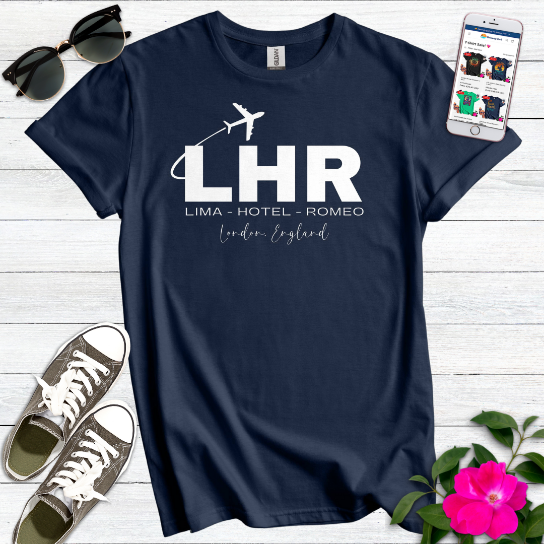 LHR Heathrow London City Airport Radio Alphabet T-Shirt