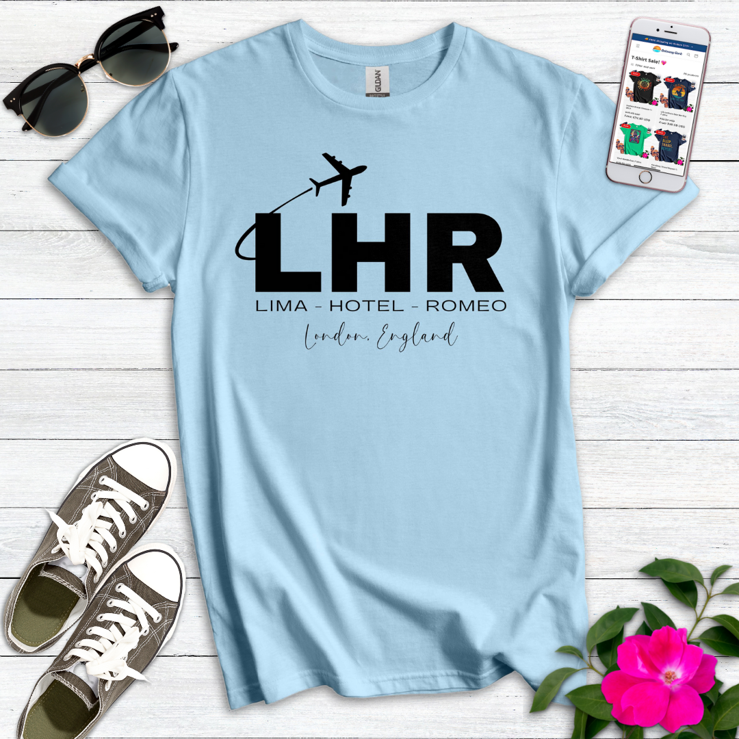 LHR Heathrow London City Airport Radio Alphabet T-Shirt