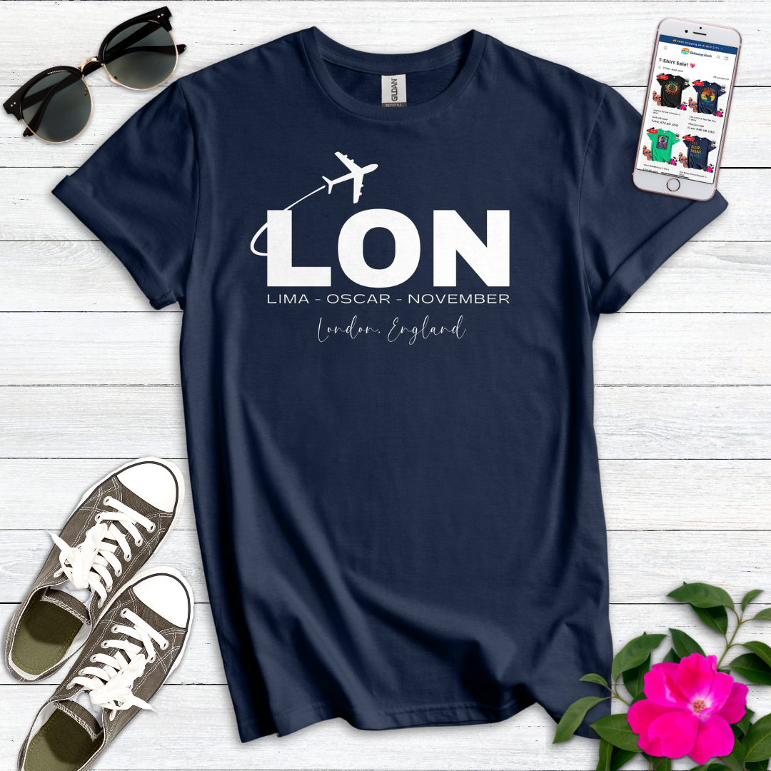 LON London Area Airport Radio Alphabet T-Shirt