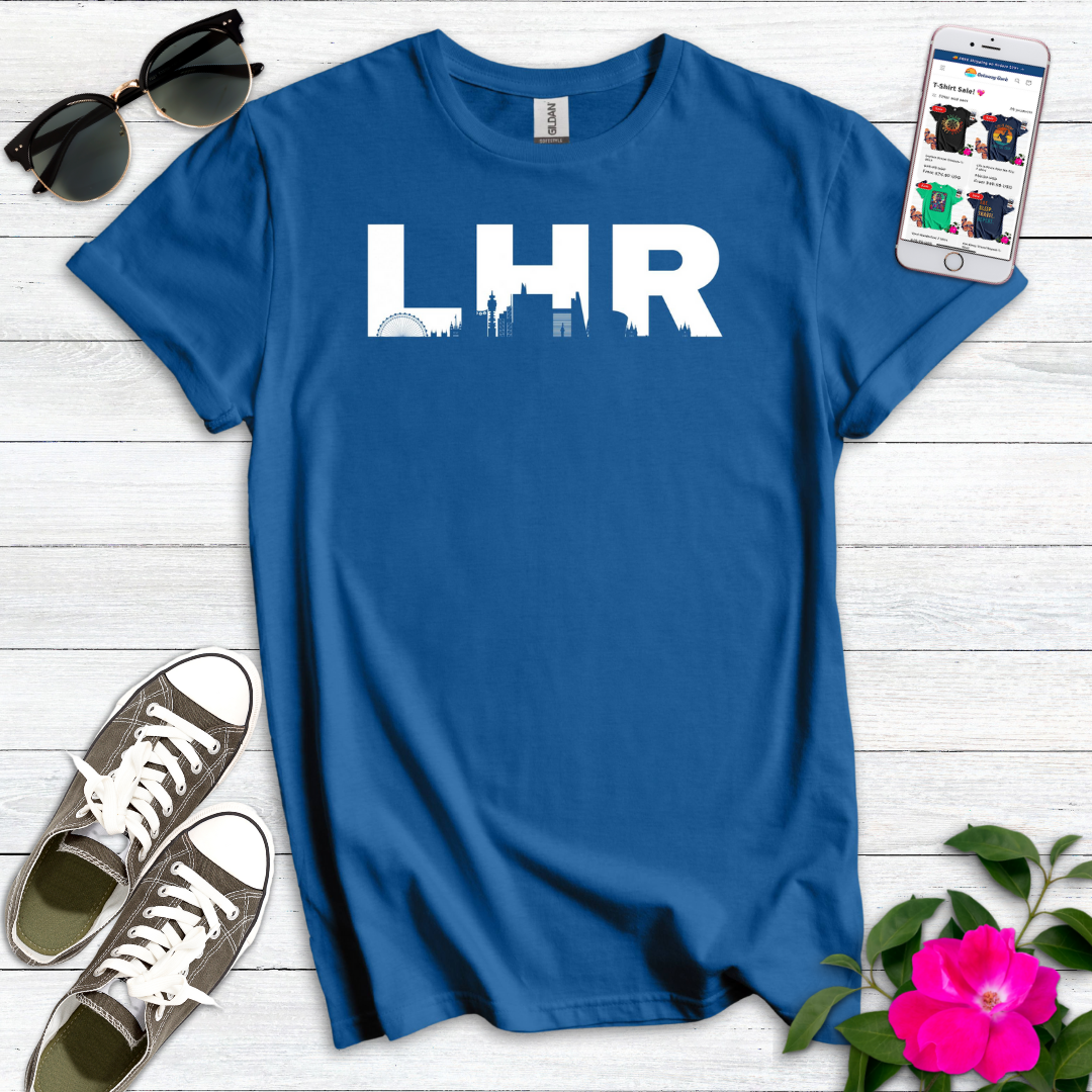 LHR London Heathrow Airport Skyline T-Shirt