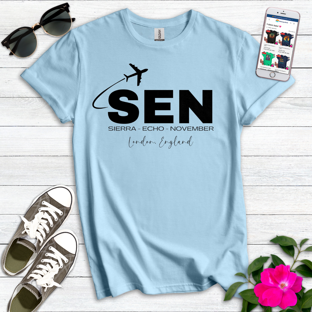 SEN Southend London City Airport Radio Alphabet T-Shirt