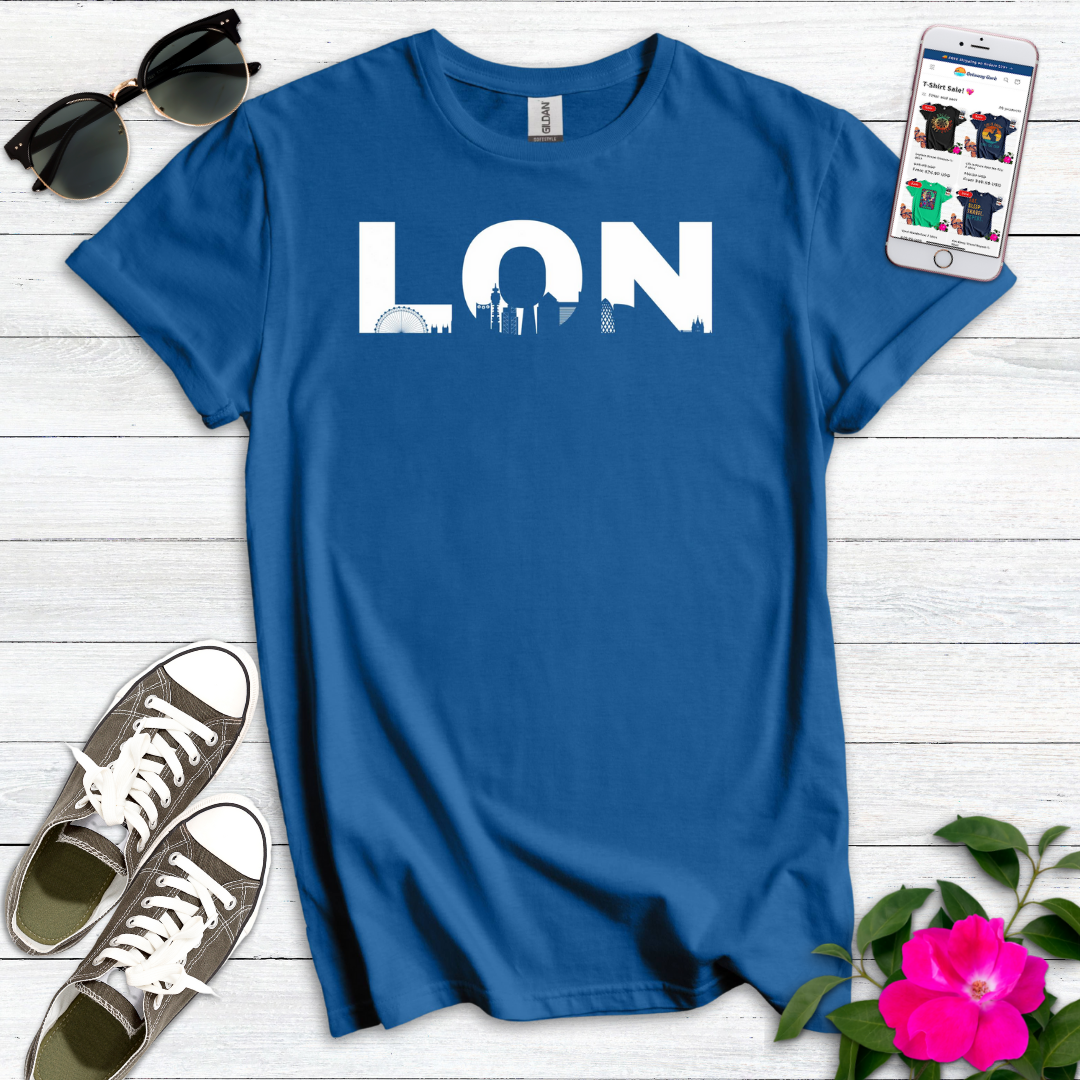 LON London Area Airport Skyline T-Shirt