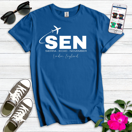 SEN Southend London City Airport Radio Alphabet T-Shirt