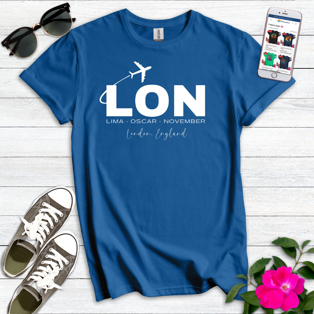 LON London Area Airport Radio Alphabet T-Shirt