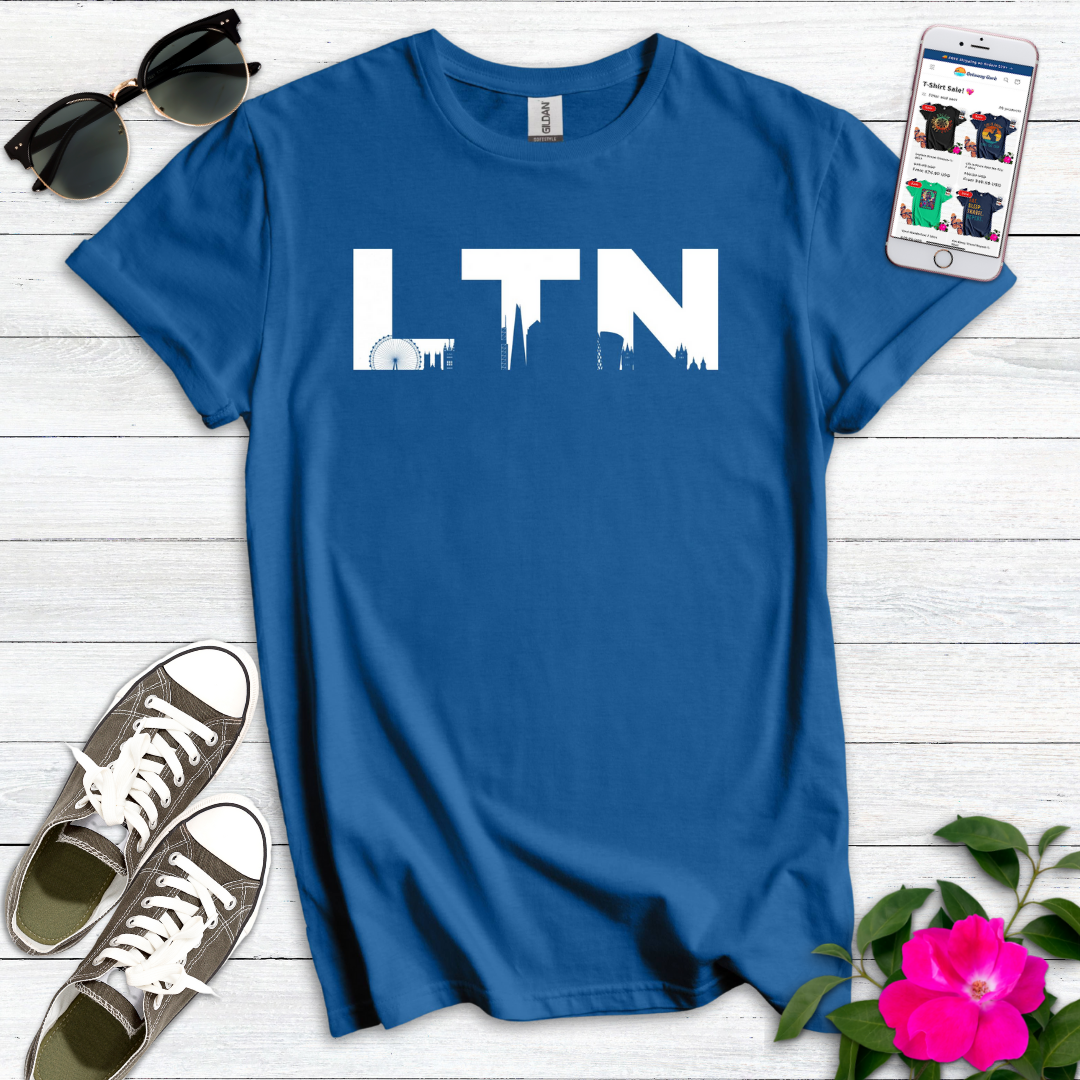 LTN Luton Airport London Skyline T-Shirt