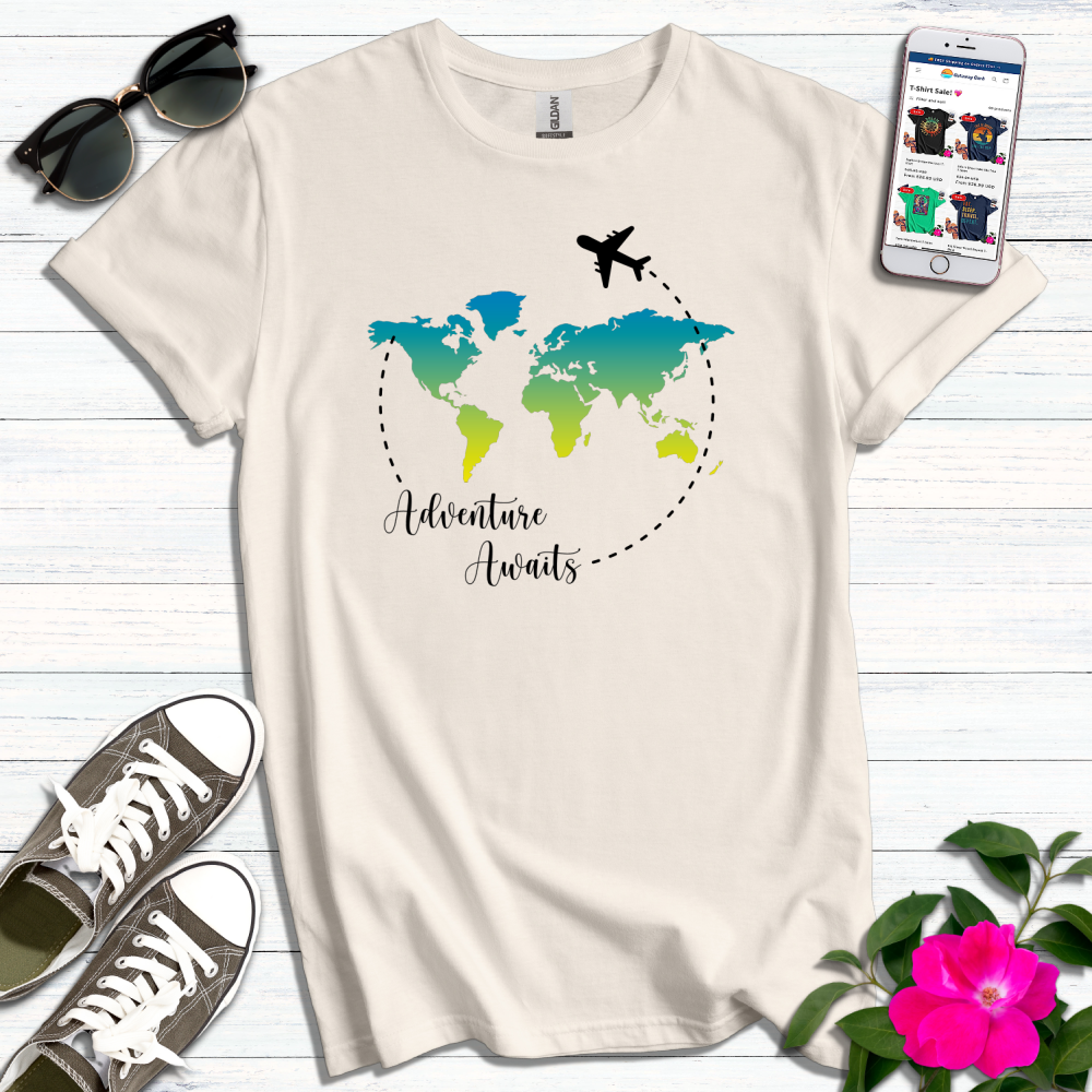 Adventure Awaits Colorful T-Shirt