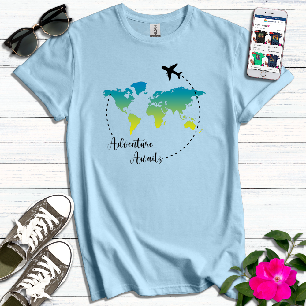 Adventure Awaits Colorful T-Shirt