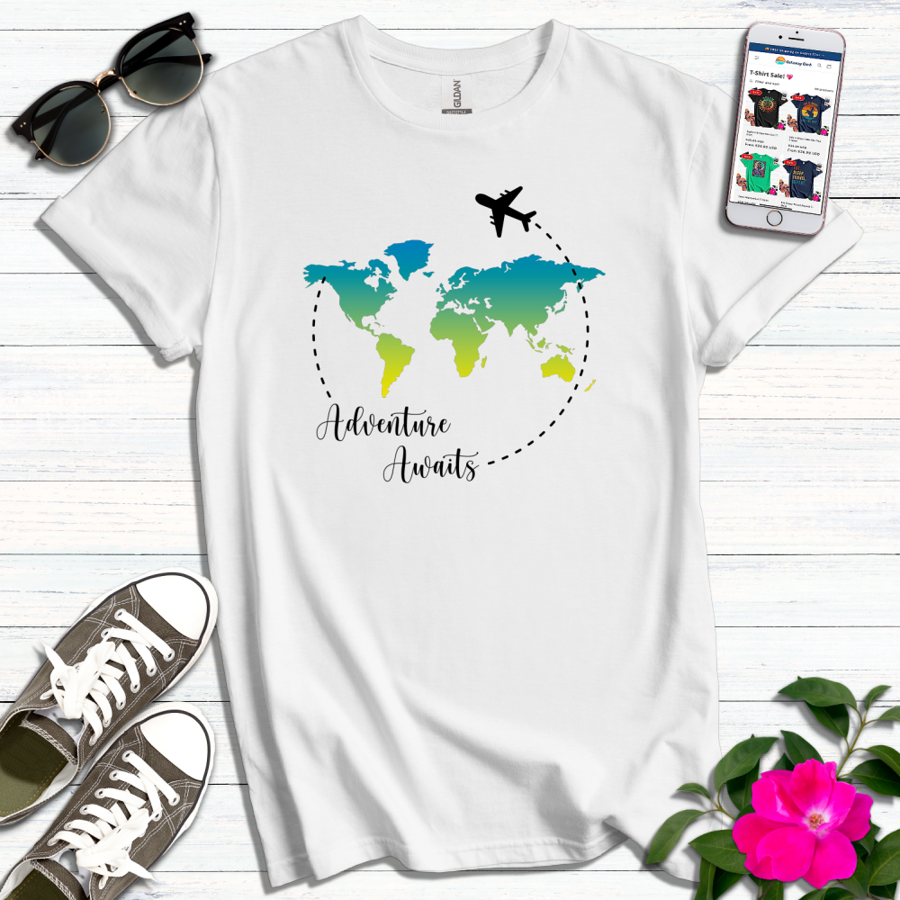 Adventure Awaits Colorful T-Shirt