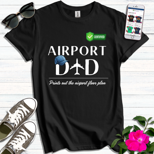 Airport Dad Prints Floor Plan T-Shirt