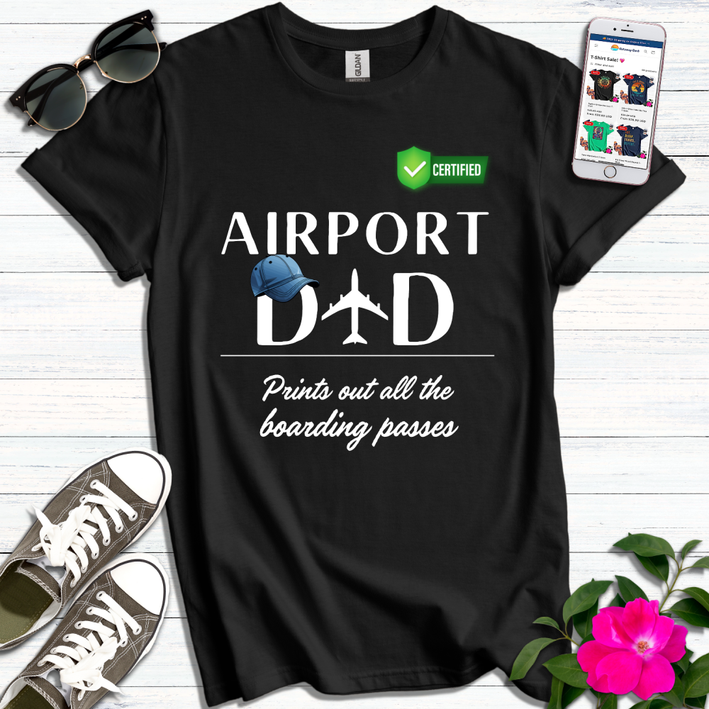 Airport Dad Prints Boarding Passes T-Shirt