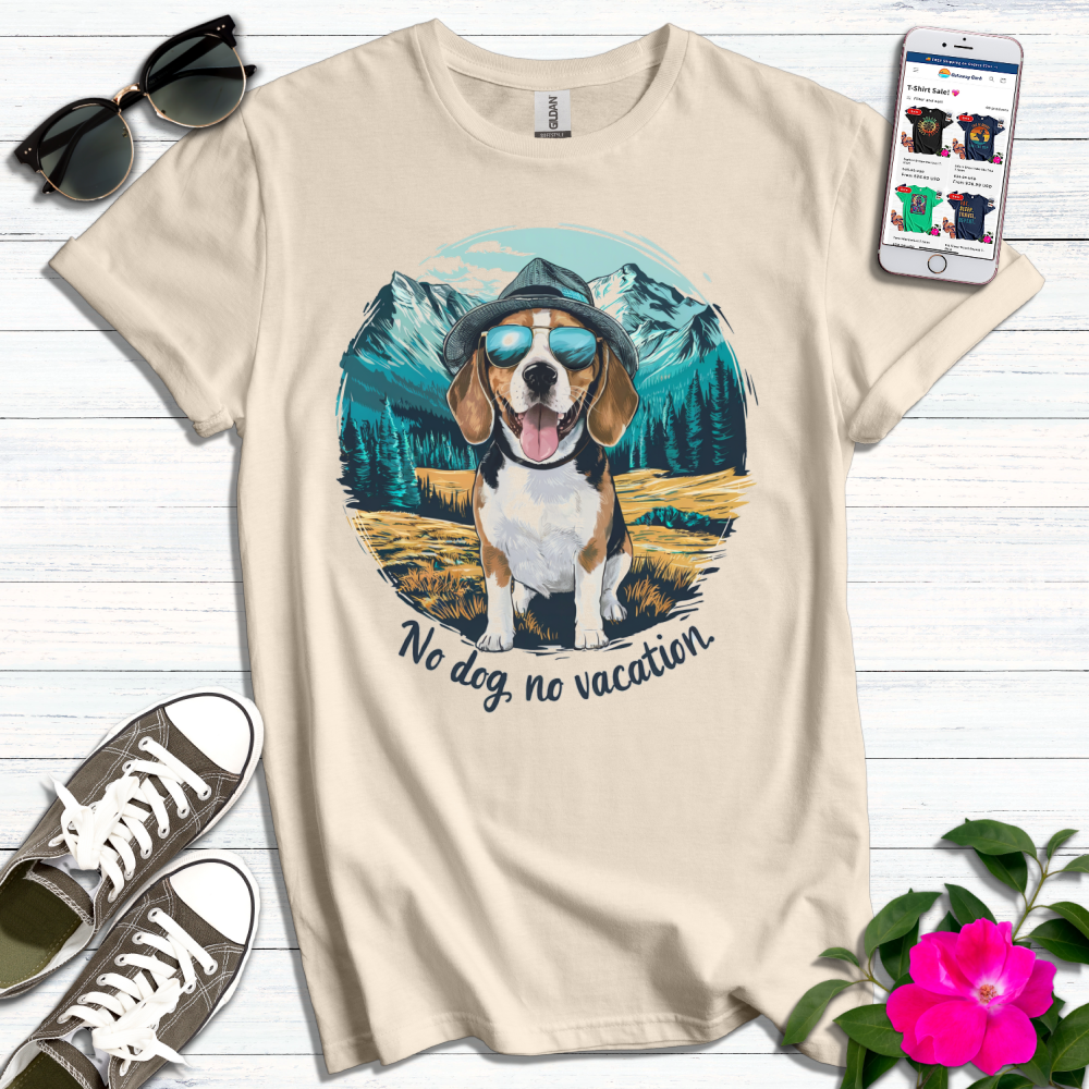 No Dog No Vacation Beagle T-Shirt