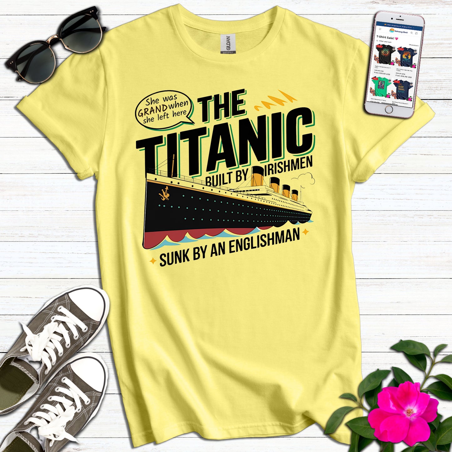 Funny Titanic Sunk Englishman T-Shirt