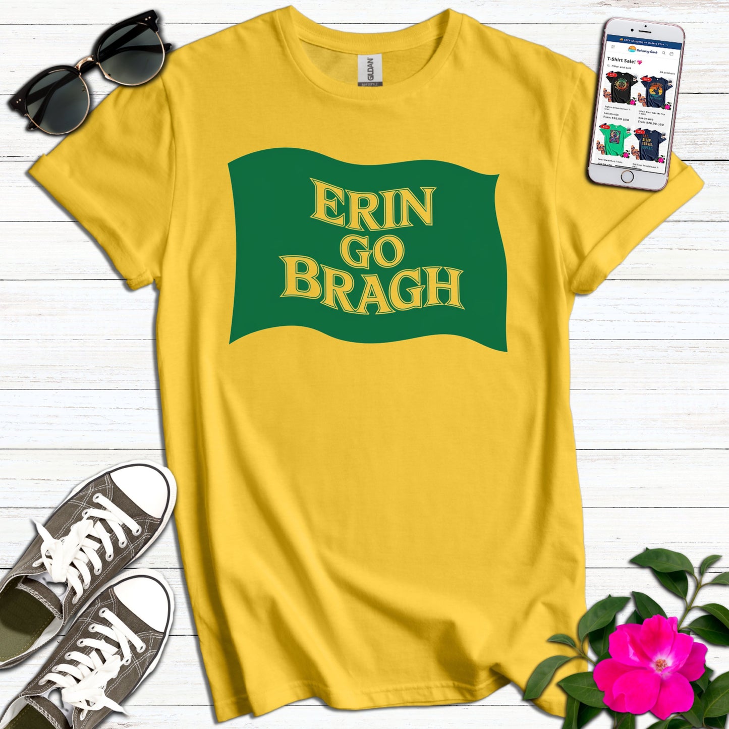 Erin Go Bragh Green Flag T-Shirt