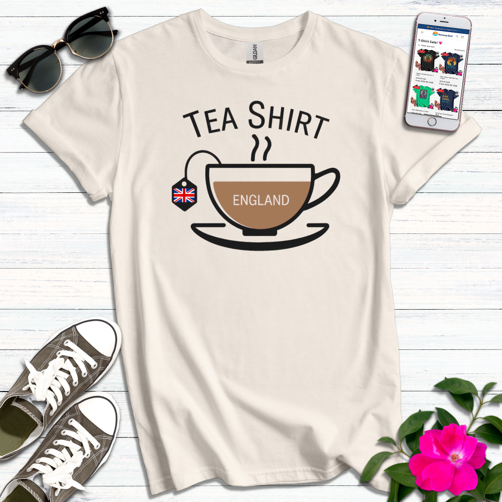 England Tea Flag Tag T-Shirt