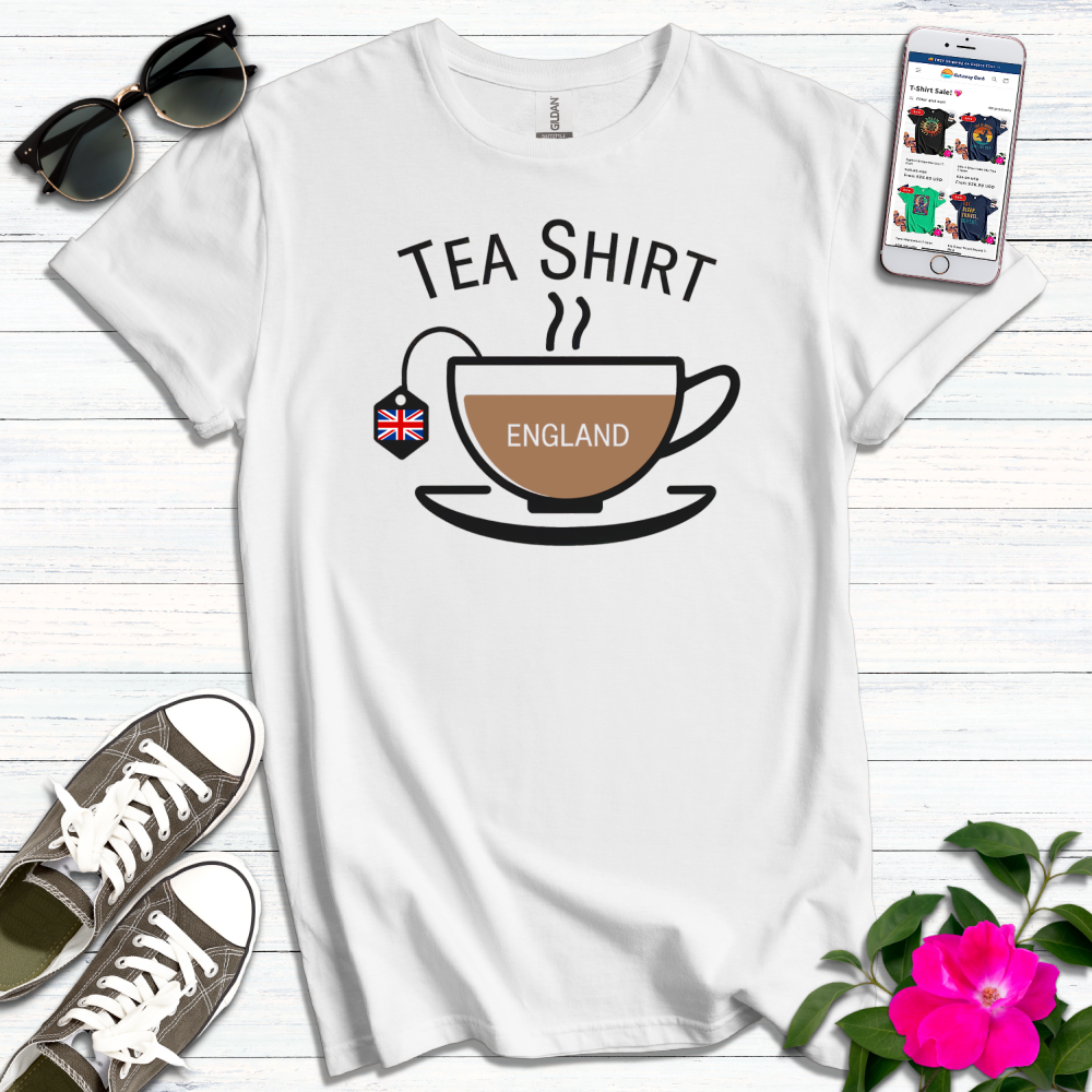 England Tea Flag Tag T-Shirt