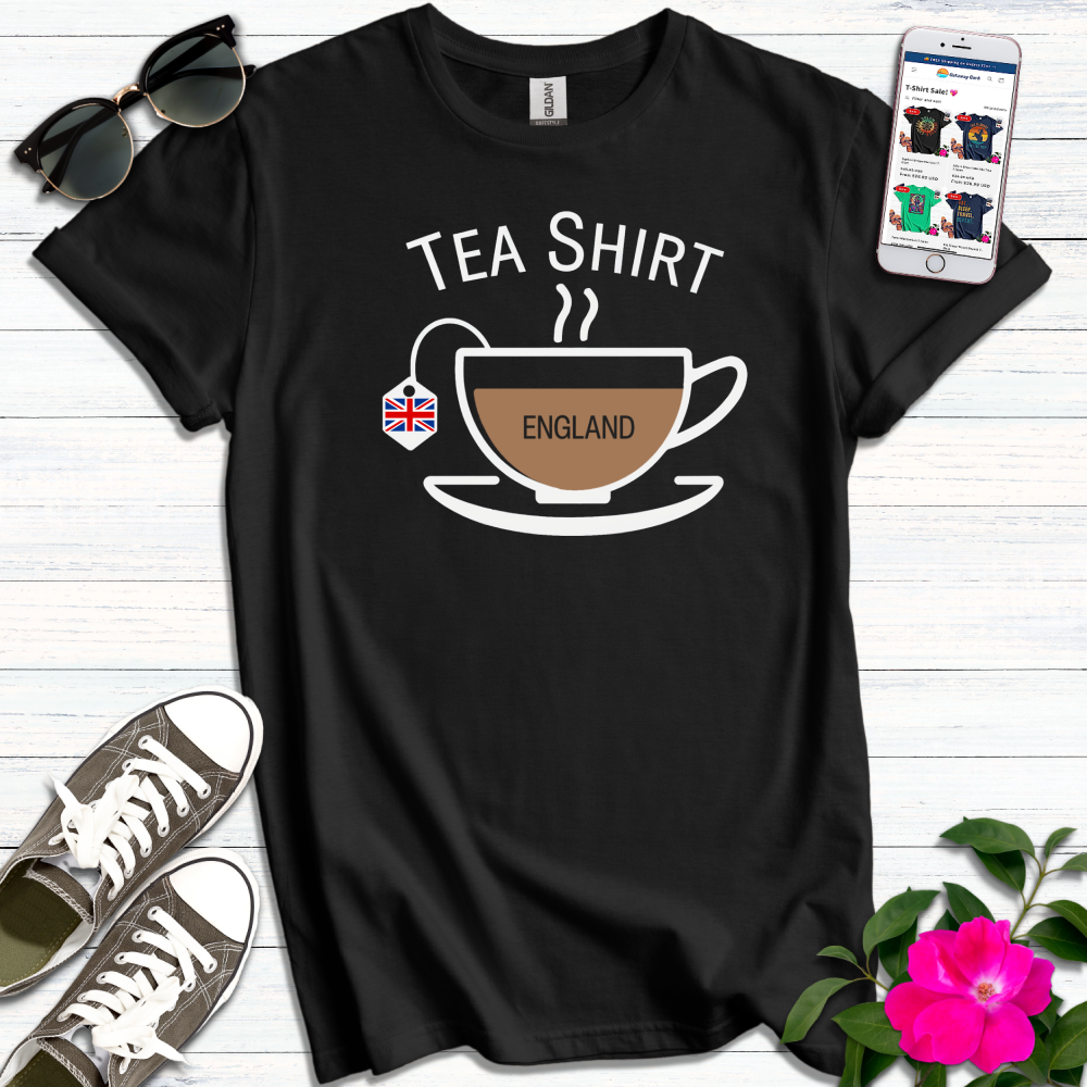 England Tea Flag Tag T-Shirt