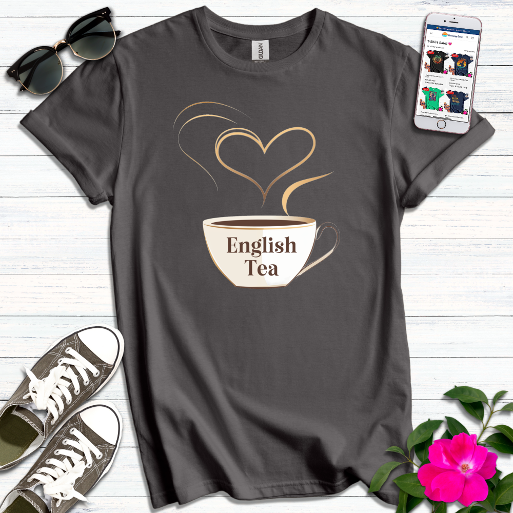English Tea Gold Heart T-Shirt
