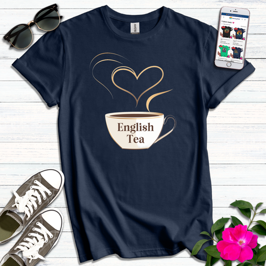 English Tea Gold Heart T-Shirt