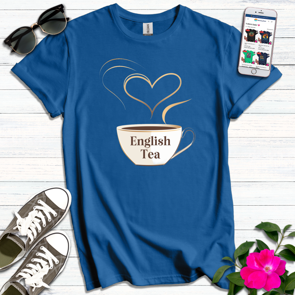 English Tea Gold Heart T-Shirt