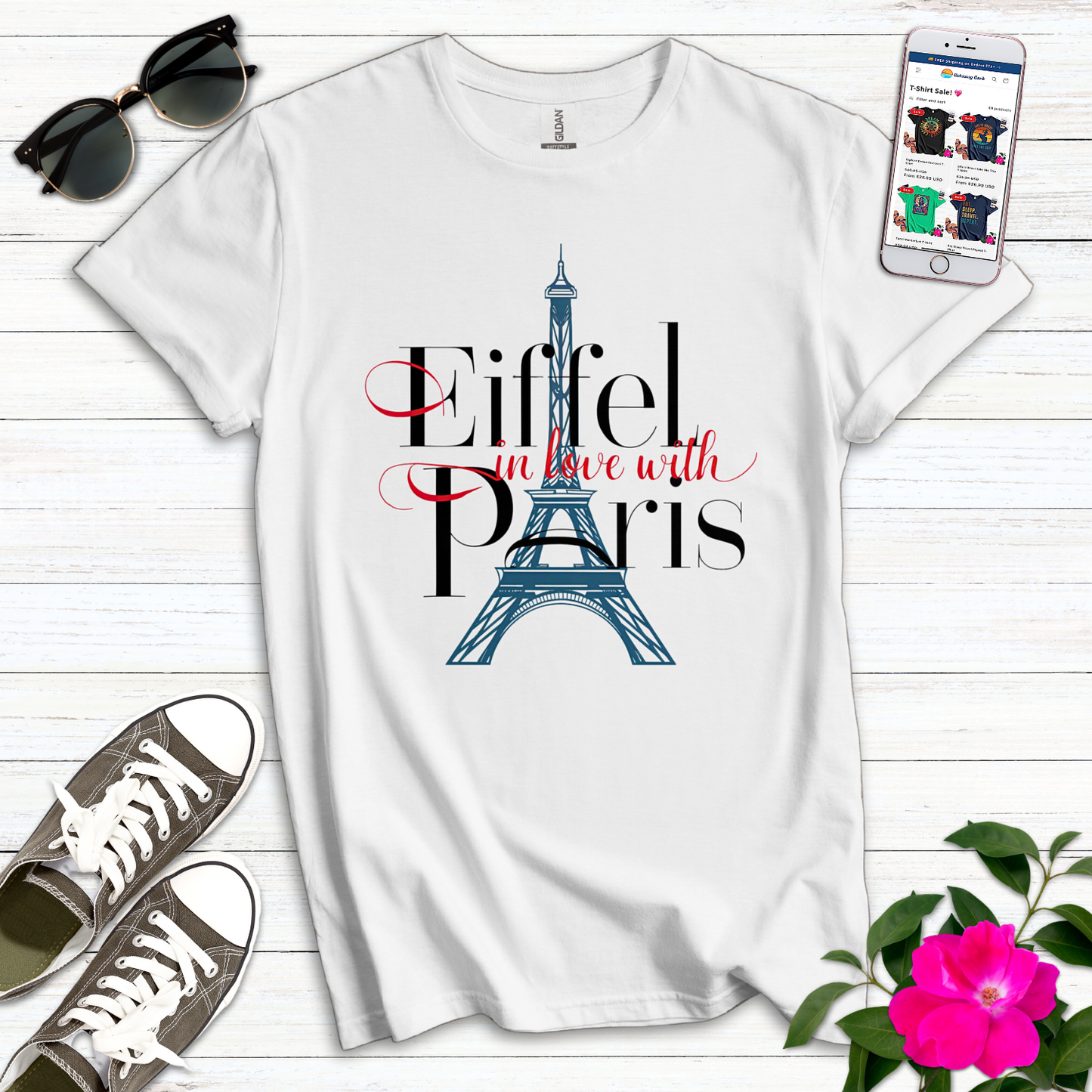 Eiffel in Love With Paris T-Shirt