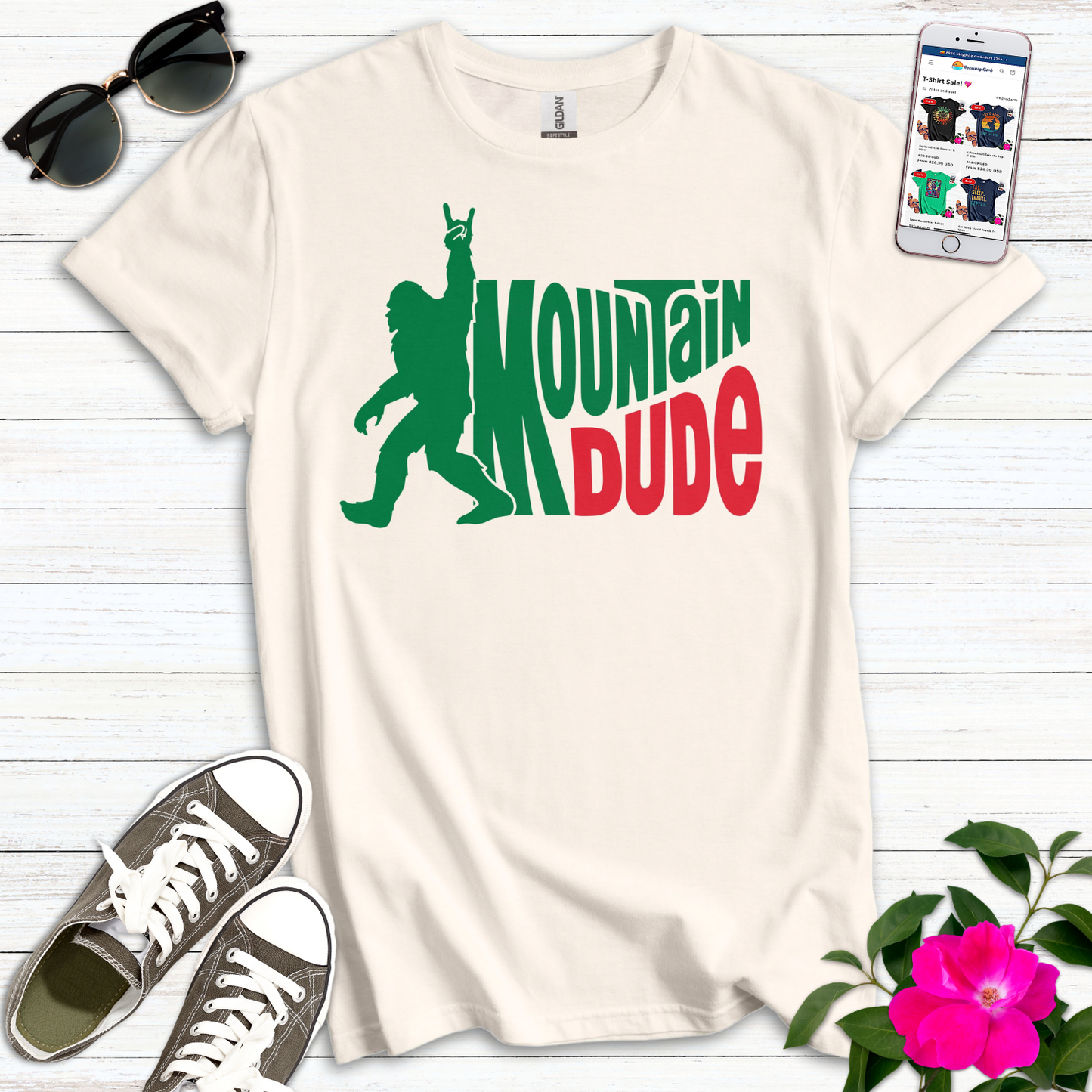 Mountain Dude Funny BigFoot T-Shirt