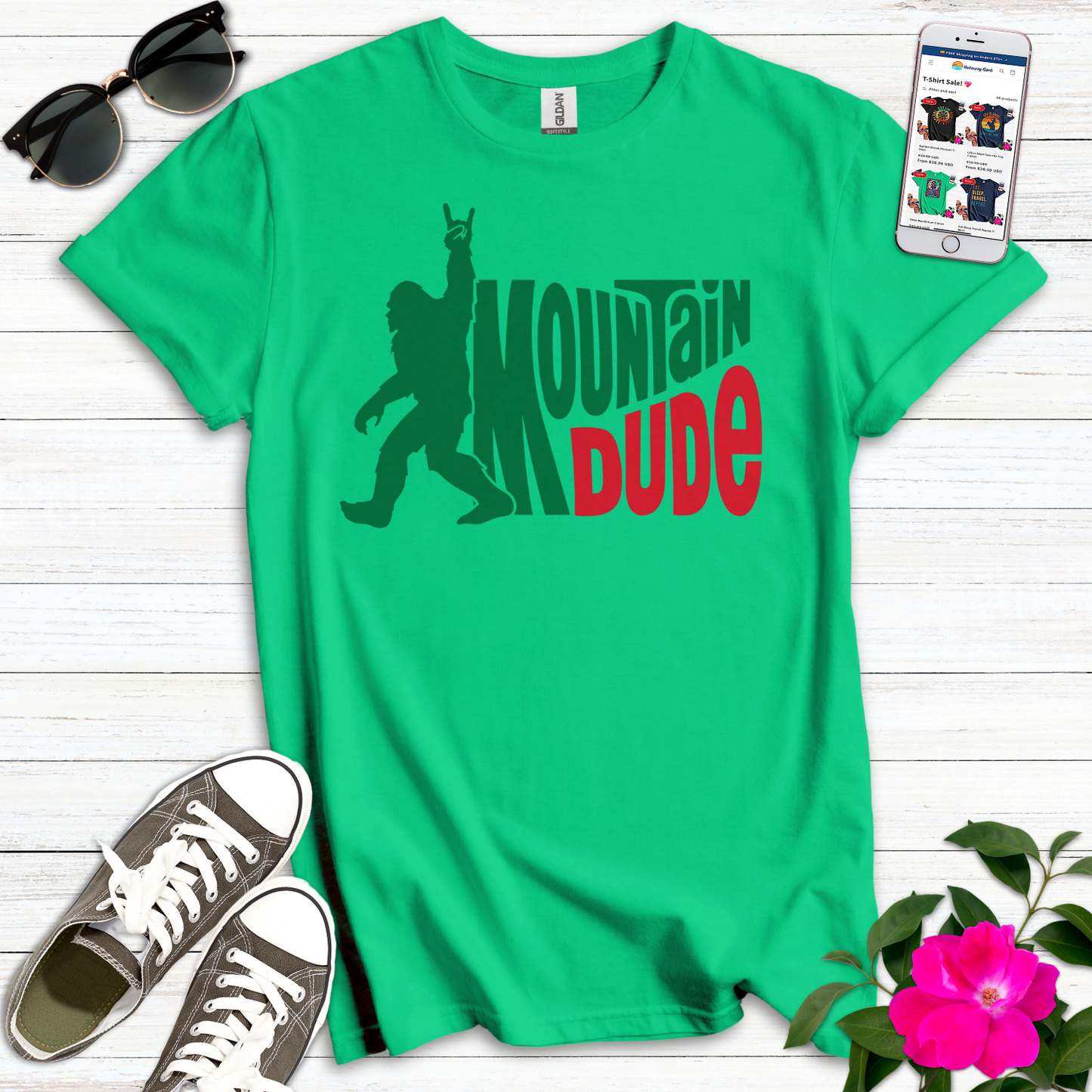 Mountain Dude Funny BigFoot T-Shirt