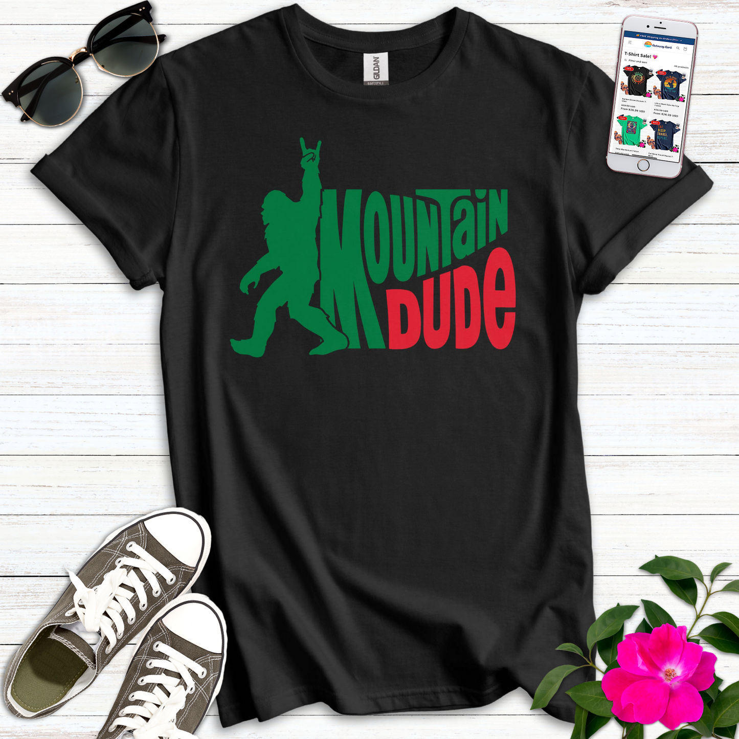 Mountain Dude Funny BigFoot T-Shirt