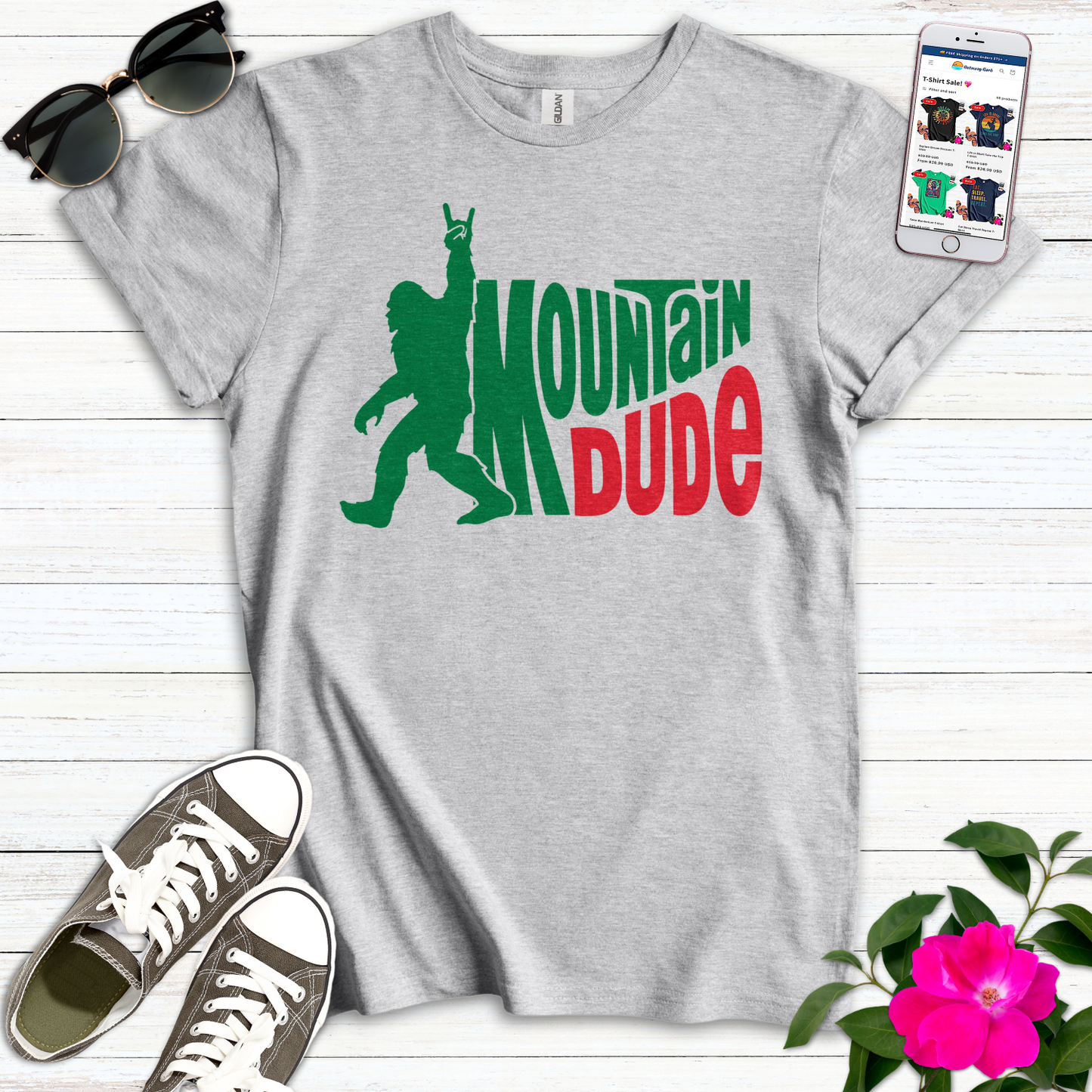 Mountain Dude Funny BigFoot T-Shirt