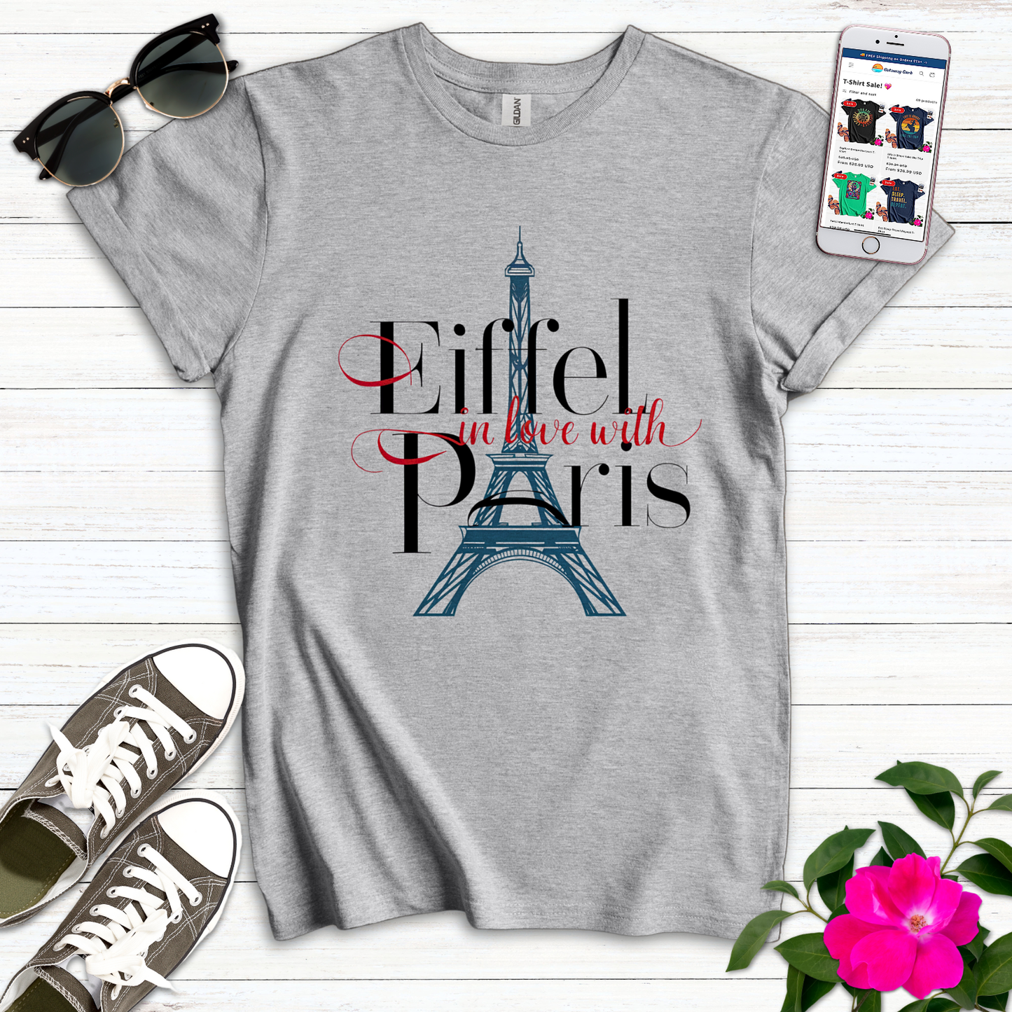 Eiffel in Love With Paris T-Shirt