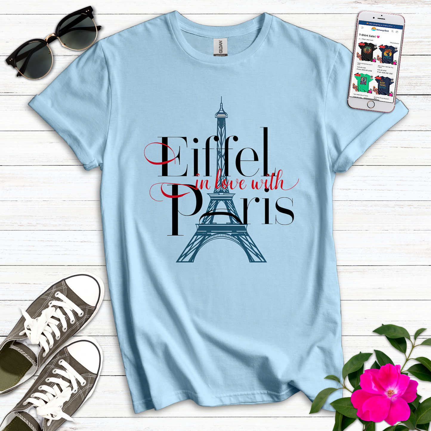 Eiffel in Love With Paris T-Shirt