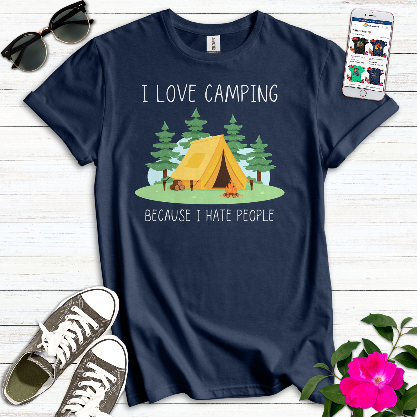 Love Camping Hate People T-Shirt