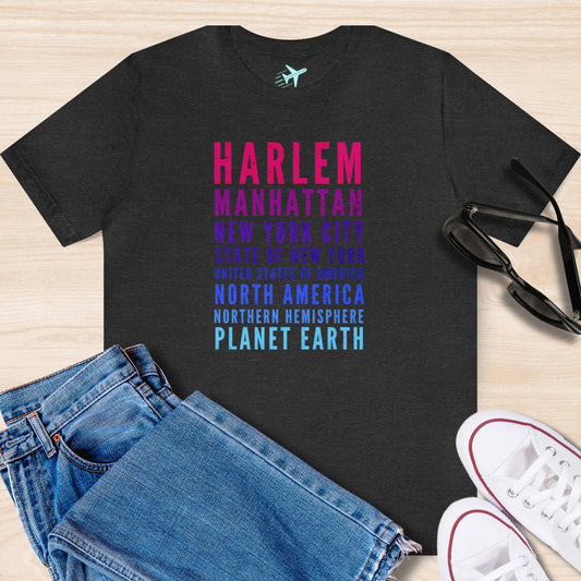 Harlem Manhattan NY - Pink Purple Gradient T-shirt