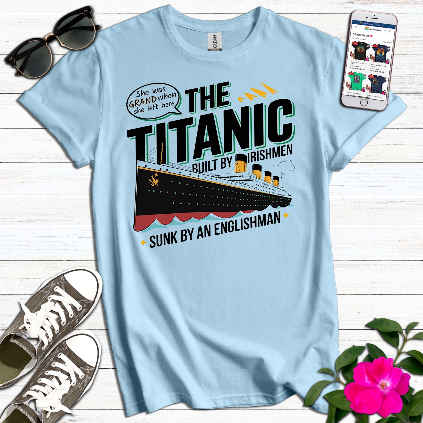 Funny Titanic Sunk Englishman T-Shirt