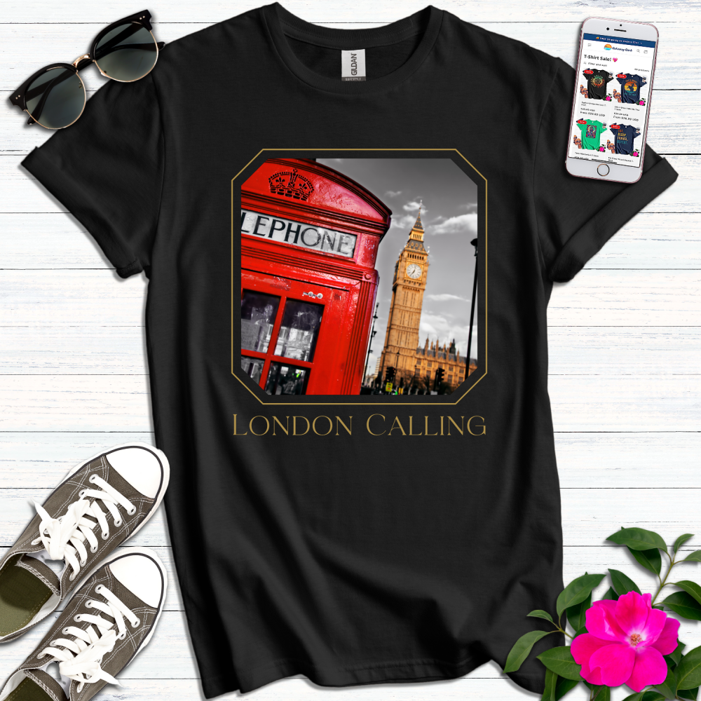 London Calling Red Phone Box T-Shirt